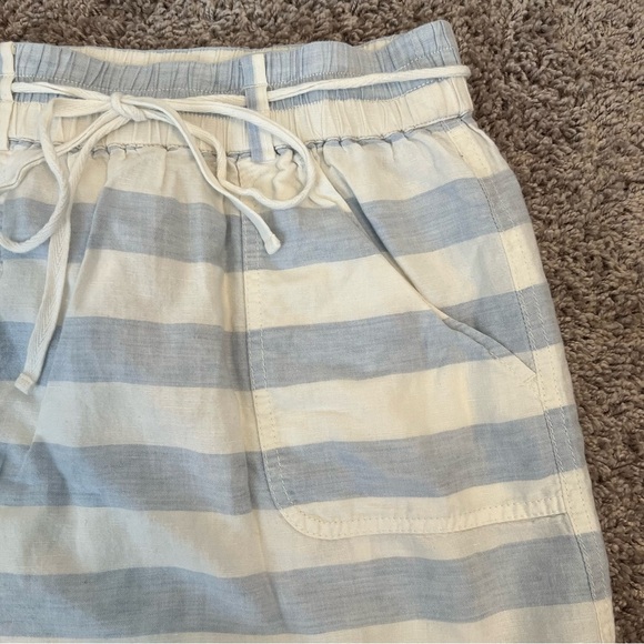 {Loft} Blue and Off-White Striped Linen Skirt - Picture 3 of 7